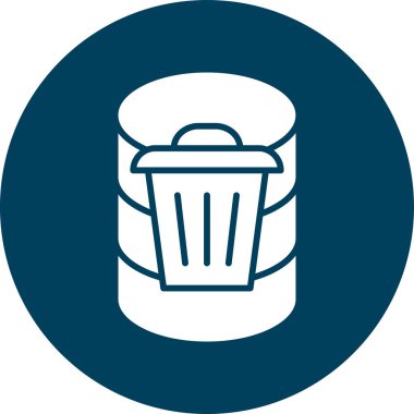 Soyut arkaplanda çöp kutusu simgesi izole edildi