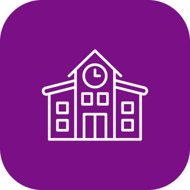 okul web simgesi, vektör çizim