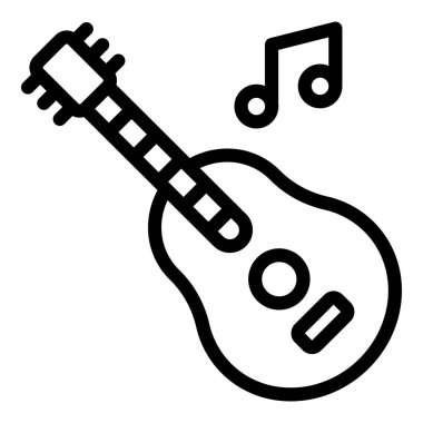 Gitar. Web simgesi basit illüstrasyon