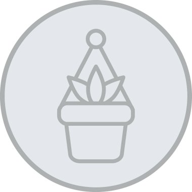 güzel kaktüs vektör çizgisi simgesi