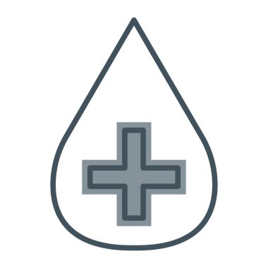 kan damlası vektör ince çizgi simgesi