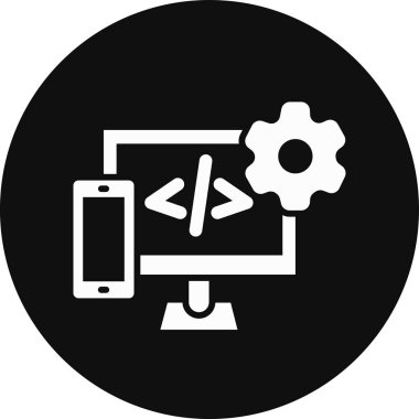 Katı biçimde web tasarım geliştirme simgesi