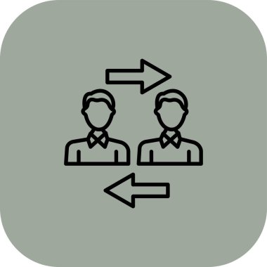 İnsan simgelerinin vektör çizimi