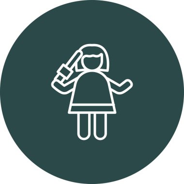 Vektör Kız Simgesi illüstrasyonu