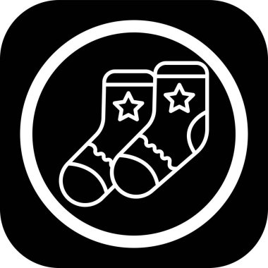 çorap simgesi vektör illüstrasyonu