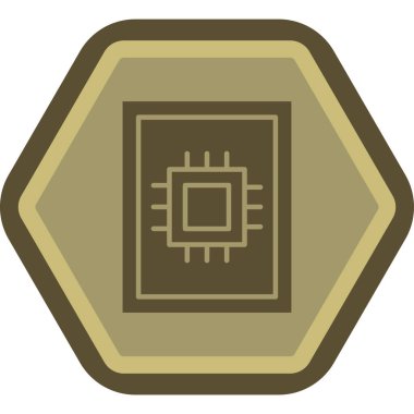 Çip. Web simgesi basit illüstrasyon