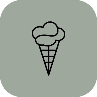 vektör krem koni simgesi