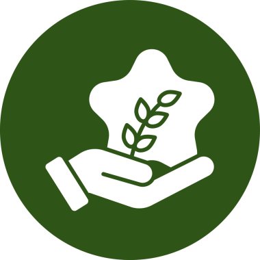 Bitki simgesinin vektör illüstrasyonu