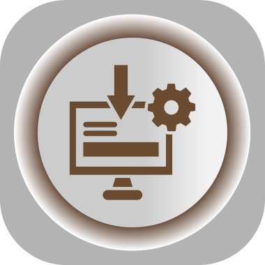 vektör ayarı simgesi, basit vektör illüstrasyonu