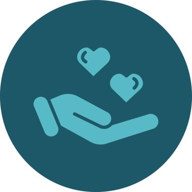 Kalp ikonu vektör illüstrasyonu