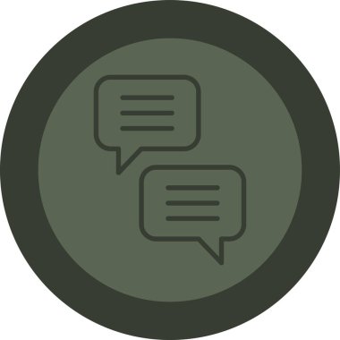 Konuş. Web simgesi basit illüstrasyon