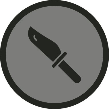 Bir bıçak simgesinin vektör illüstrasyonu