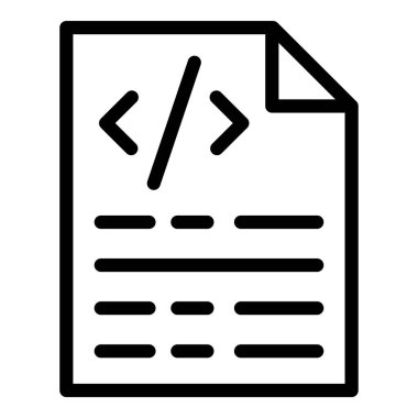 Kodlama. Web simgesi basit illüstrasyon