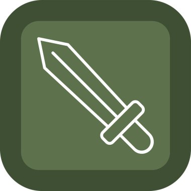 Kılıç. Web simgesi basit illüstrasyon