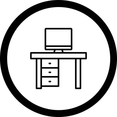 Mobilya simgesinin vektör illüstrasyonu