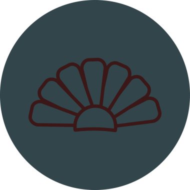 deniz kabuğu renk ikonu vektör çizimi
