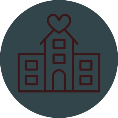 Bir ev simgesinin vektör illüstrasyonu