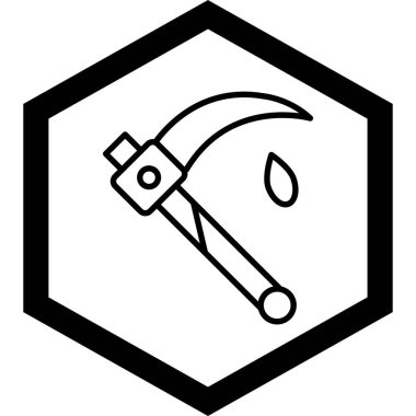 Bir kürek simgesinin vektör çizimi