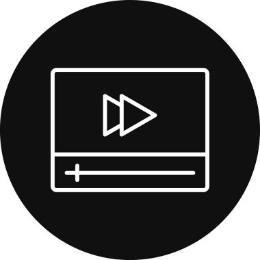 Moda tarzında izole edilmiş video simgesi