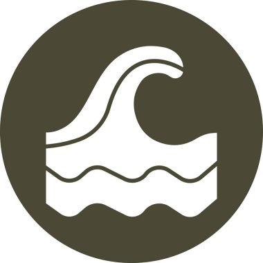 Beyaz bir arkaplan ve bir dalga ile vektör illüstrasyonu