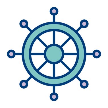 Direksiyon ikonu. Düz dizayn. 10 saniye.