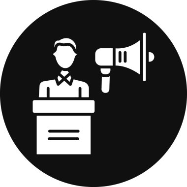 Duyuru simgesi vektör illüstrasyonu