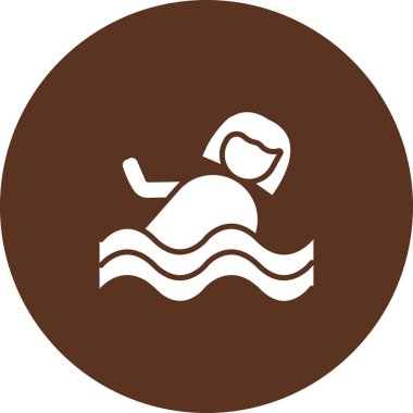 Su dalgası simge vektör çizim