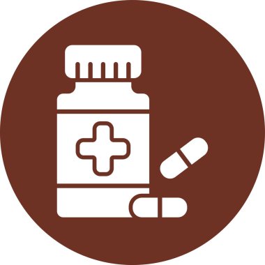 İlaç şişesinin vektör illüstrasyonu