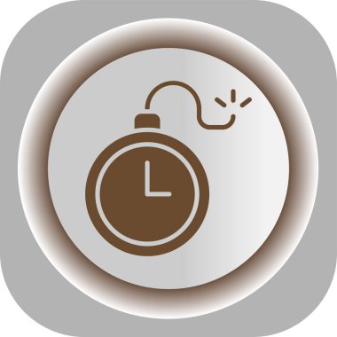 Alarm saati simgesi dijital vektörü