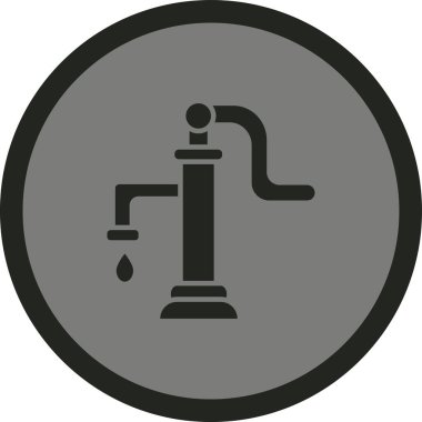 Su musluğu ikonu vektör illüstrasyonu