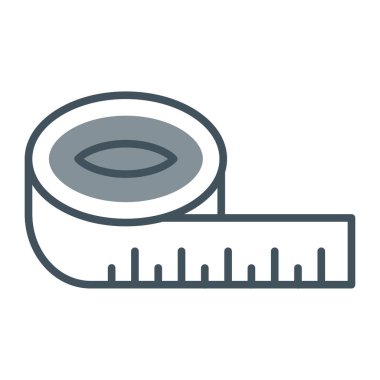 Beyaz arka plan üzerinde izole mezura simgesi