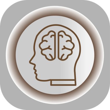 Projeniz için beyin simgesi, vektör