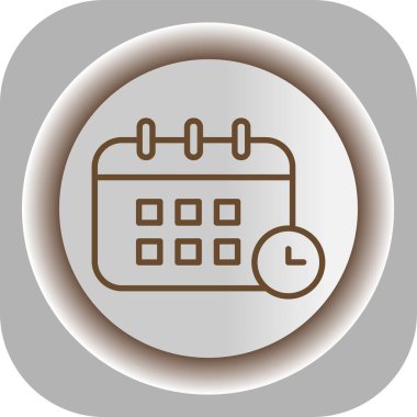 Güzel Takvim vektör satırı simgesi