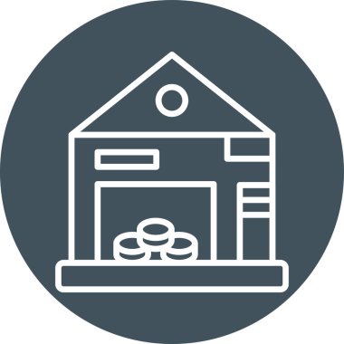 Dükkan. Web simgesi basit illüstrasyon