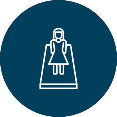 kadın simge vektör illüstrasyonu