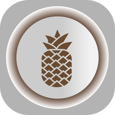 ananas simgesi, basit vektör illüstrasyonu