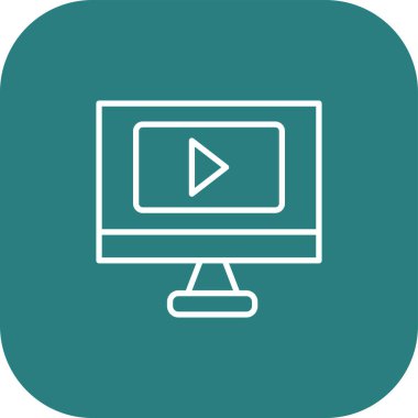 Vektör TV simgesi illüstrasyonu