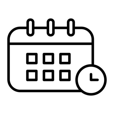 Takvim simgesi vektör illüstrasyonu