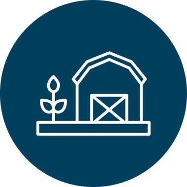 Çiftlik Ağı simgesi, vektör illüstrasyonu