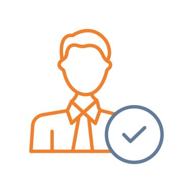 İş adamı simgesinin vektör illüstrasyonu