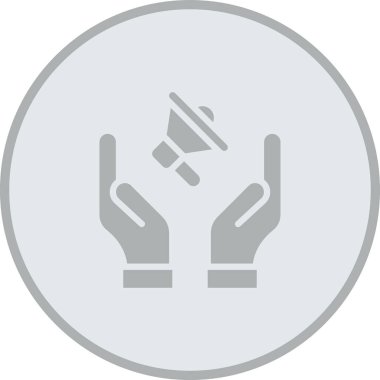 Bir el simgesinin vektör illüstrasyonu