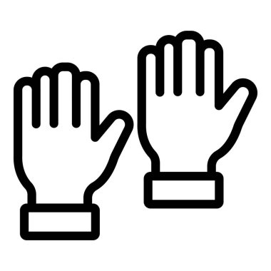 Eldiven ikonu. Taslak vektör. Eldiven simgesi tasarımı beyaz arkaplanda izole edildi