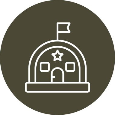 Bir ev simgesinin vektör illüstrasyonu