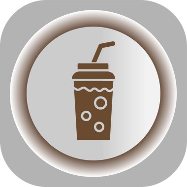 Kola web simgesi, vektör illüstrasyonu