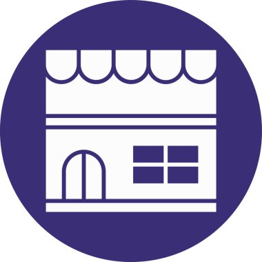 Mağaza. Web simgesi basit illüstrasyon