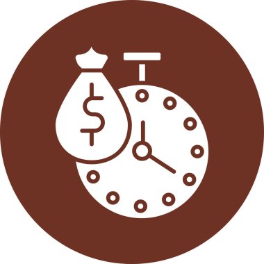 zaman yönetimi simgesi, vektör illüstrasyonu