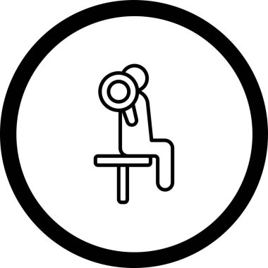 Göğüs simgesinin illüstrasyon vektör simgesi