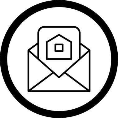 Zarf. Web simgesi basit illüstrasyon