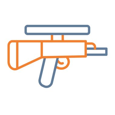 Silahın bir simgesinin vektör çizimi