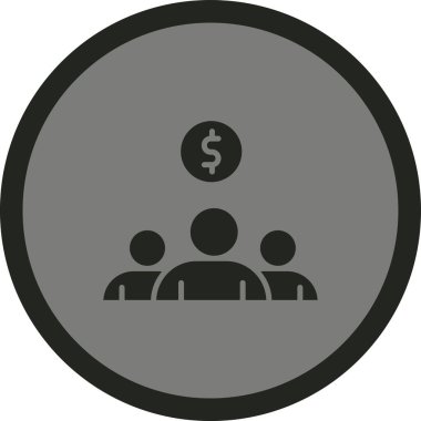 İş ve finans simgesinin vektör illüstrasyonu